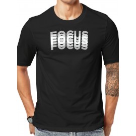 3D Focus Print Short Sleeve Crew Neck T-Shirt - Vibrant Color Block Pattern, Slight Stretch Polyester Fabric, Regular Fit, Pullover Design - Perfect for Summer Outdoor Activities