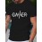 Men'S Casual Crew Neck T-Shirt with Geometric Gamer Pulse Graphic, 100% Polyester Knit Fabric, Slight Stretch, Regular Fit - Stylish Streetwear for Sports and Fitness