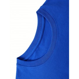 Simple and stylish E-letter printed men's round neck short sleeved T-shirt, comfortable and breathable casual sports top suitable for spring and summer vacation leisure