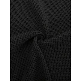 Men Waffle Textured Sweater Long Raglan Sleeve Crew Neck Ribbed Cuff Pullover Men Waffle Textured Sweater Long Raglan Sleeve Crew Neck Ribbed Cuff Pullover