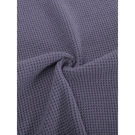 Men Waffle Textured Sweater Long Raglan Sleeve Crew Neck Ribbed Cuff Pullover Men Waffle Textured Sweater Long Raglan Sleeve Crew Neck Ribbed Cuff Pullover