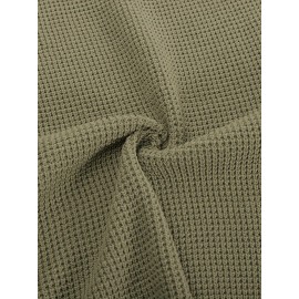 Men Waffle Textured Sweater Long Raglan Sleeve Crew Neck Ribbed Cuff Pullover Men Waffle Textured Sweater Long Raglan Sleeve Crew Neck Ribbed Cuff Pullover