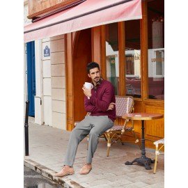 Men'S Casual Chino Pants, Rayon Blend, Non-Stretch, Solid Color, Regular Fit, with Button Detail, for All-Season Woven Flat Front Drawstring Trousers Men'S Casual Chino Pants, Rayon Blend, Non-Stretch, Solid Color, Regular Fit, with Button Detail, for All-Season Woven Flat Front Drawstring Trousers