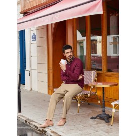 Men'S Casual Chino Pants, Rayon Blend, Non-Stretch, Solid Color, Regular Fit, with Button Detail, for All-Season Woven Flat Front Drawstring Trousers Men'S Casual Chino Pants, Rayon Blend, Non-Stretch, Solid Color, Regular Fit, with Button Detail, for All-Season Woven Flat Front Drawstring Trousers