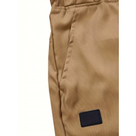 1pc Men'S Casual Polyester Drawstring Sweatpants, Solid Color, Regular Fit, Street Style with Pockets 1pc Men'S Casual Polyester Drawstring Sweatpants, Solid Color, Regular Fit, Street Style with Pockets