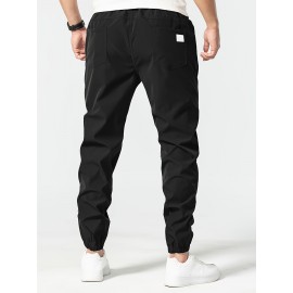 1pc Men'S Casual Polyester Drawstring Sweatpants, Solid Color, Regular Fit, Street Style with Pockets 1pc Men'S Casual Polyester Drawstring Sweatpants, Solid Color, Regular Fit, Street Style with Pockets
