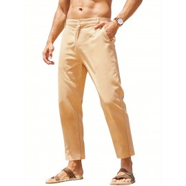 Men's Pants Slim Fit Yoga Beach Pants with Pockets Elastic Waist Lightweight Casual Pants Men's Pants Slim Fit Yoga Beach Pants with Pockets Elastic Waist Lightweight Casual Pants