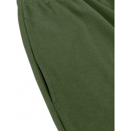 1pc Halloween Pumpkin Smile Print Men'S Casual Cotton Blend Shorts, Slight Stretch Knit Fabric, Regular Fit Sports Shorts