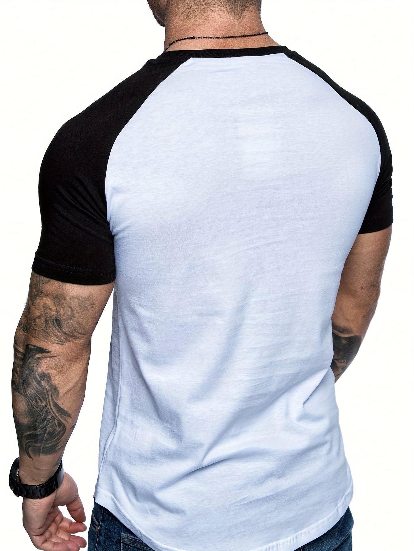 chic printed t shirt mens casual street style stretch round neck tee shirt for summer details 1